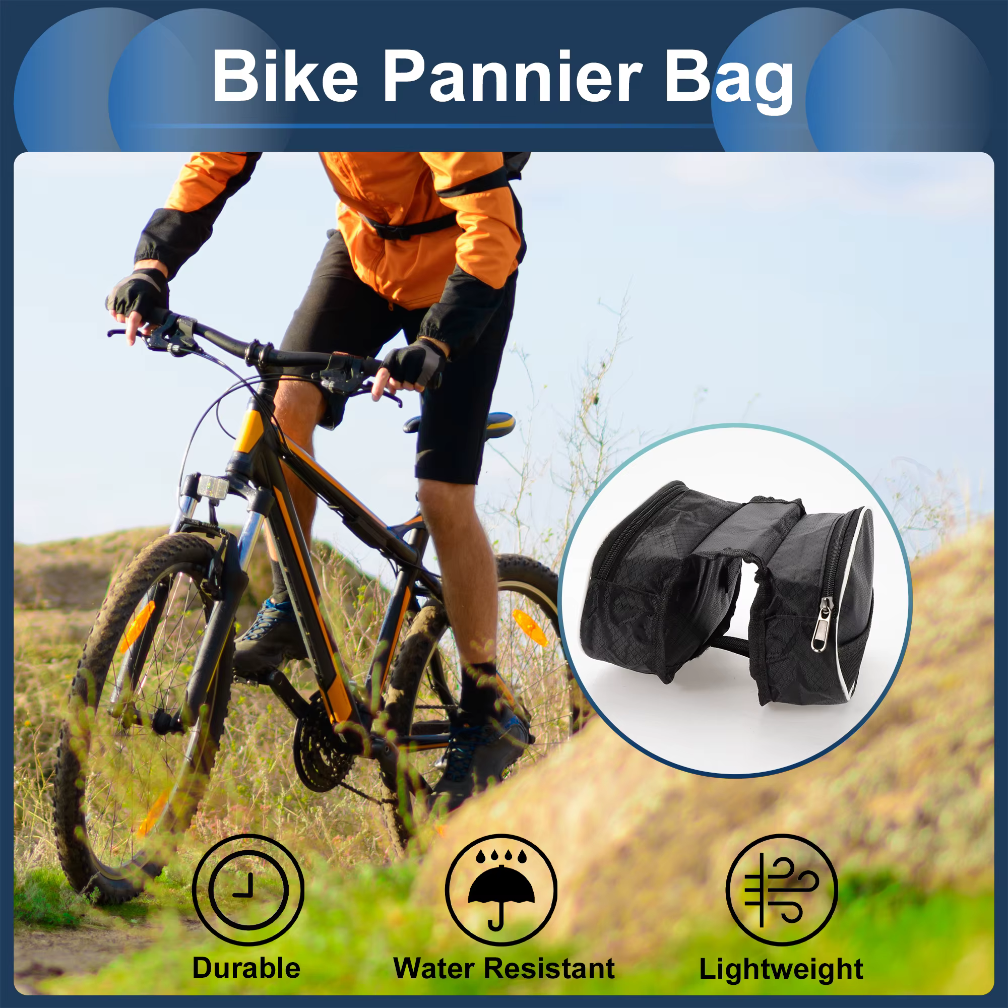 X Autohaux-Sac imperméable en PVC pour cadre de vélo