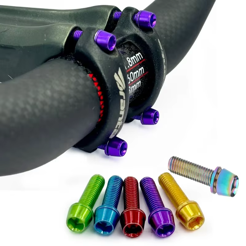 Vis de guidon de vélo multicolores en acier inoxydable M5 * 18MM