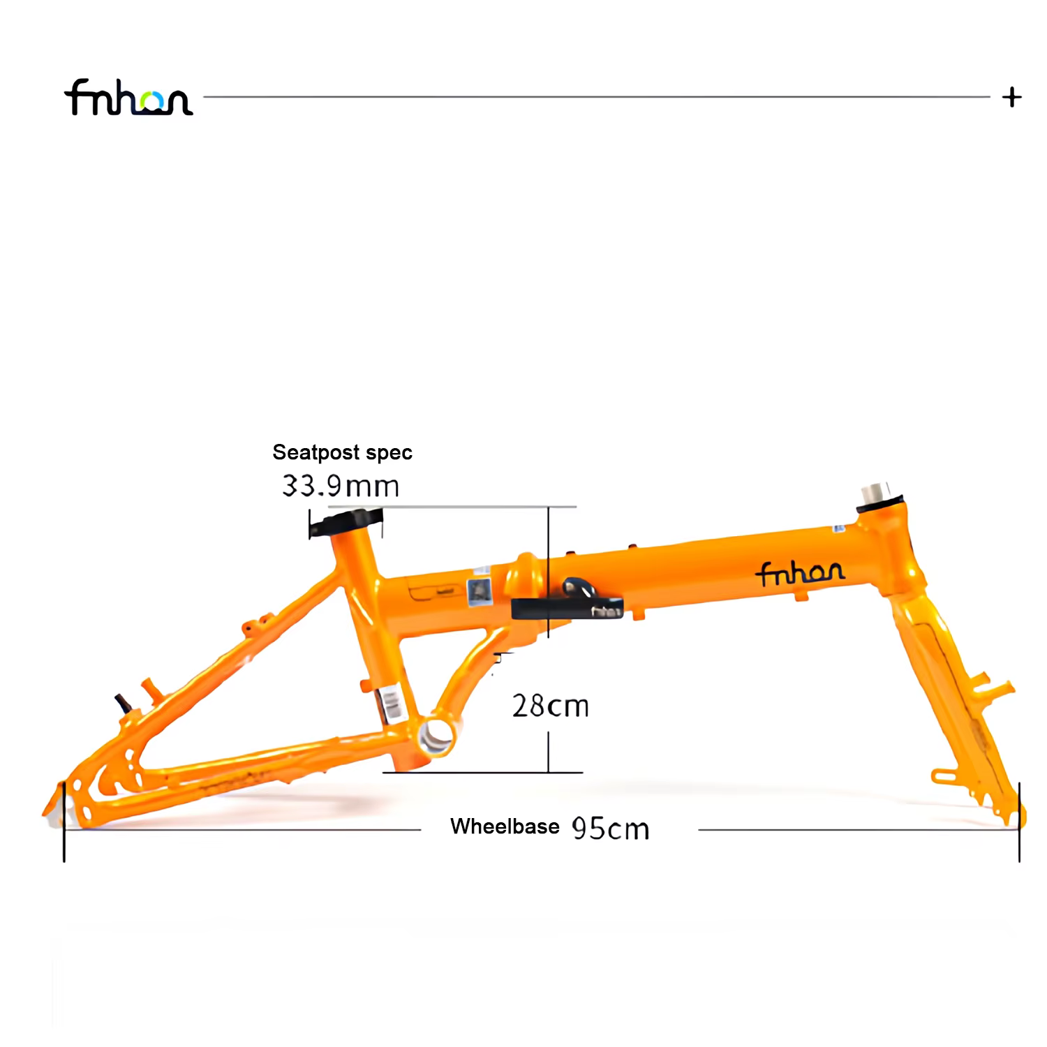 Cadre de vélo pliable Fnhon Zephyr Alloy 6061