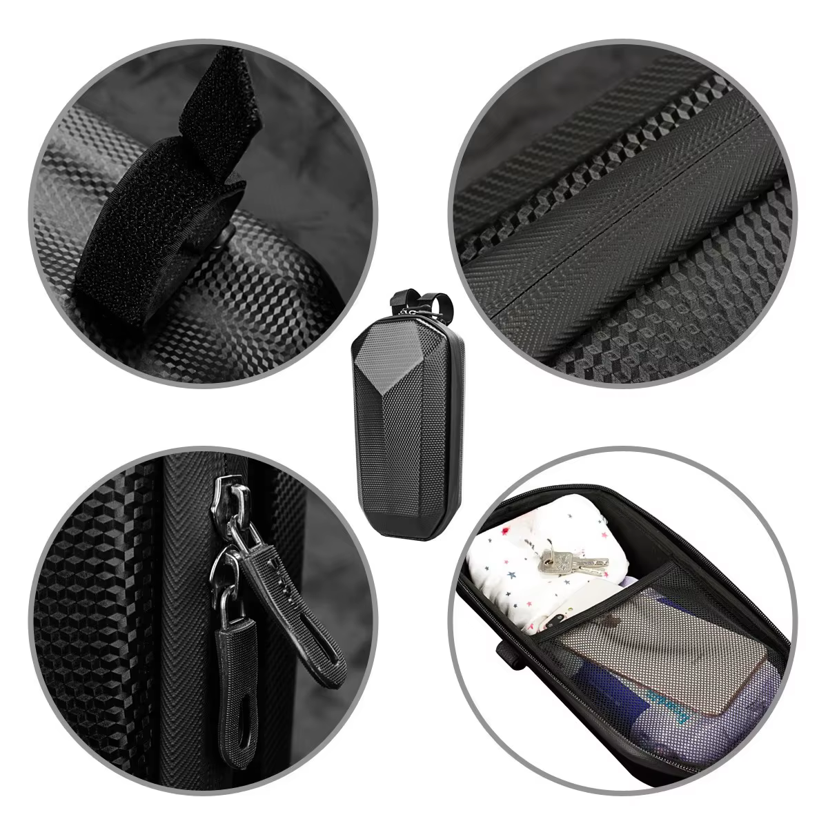 Sac de rangement durable et grande capacité pour guidon de trottinette électrique
