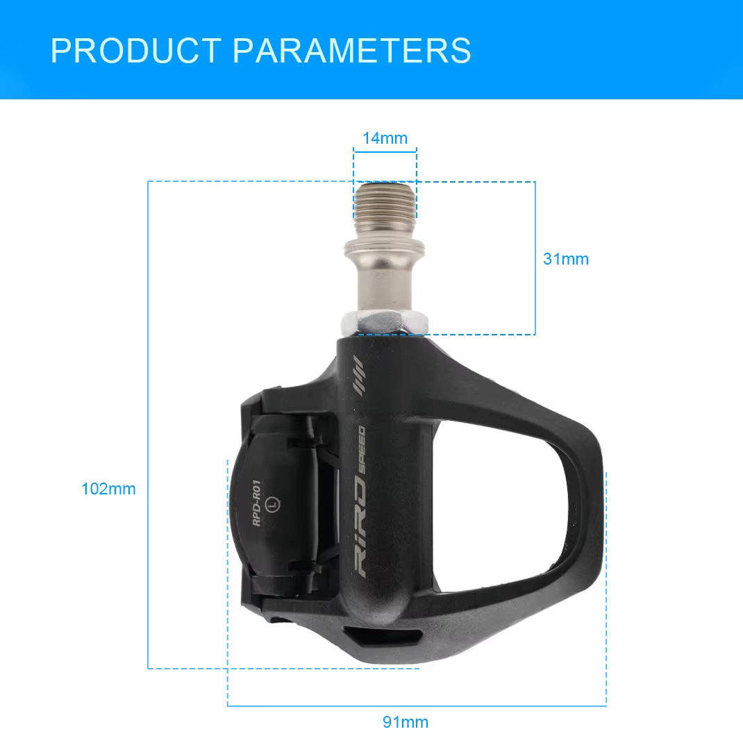RIRO vélo de route ultraléger pédale sans clip vtt autobloquant cyclisme DU + crampons de roulement système SPD