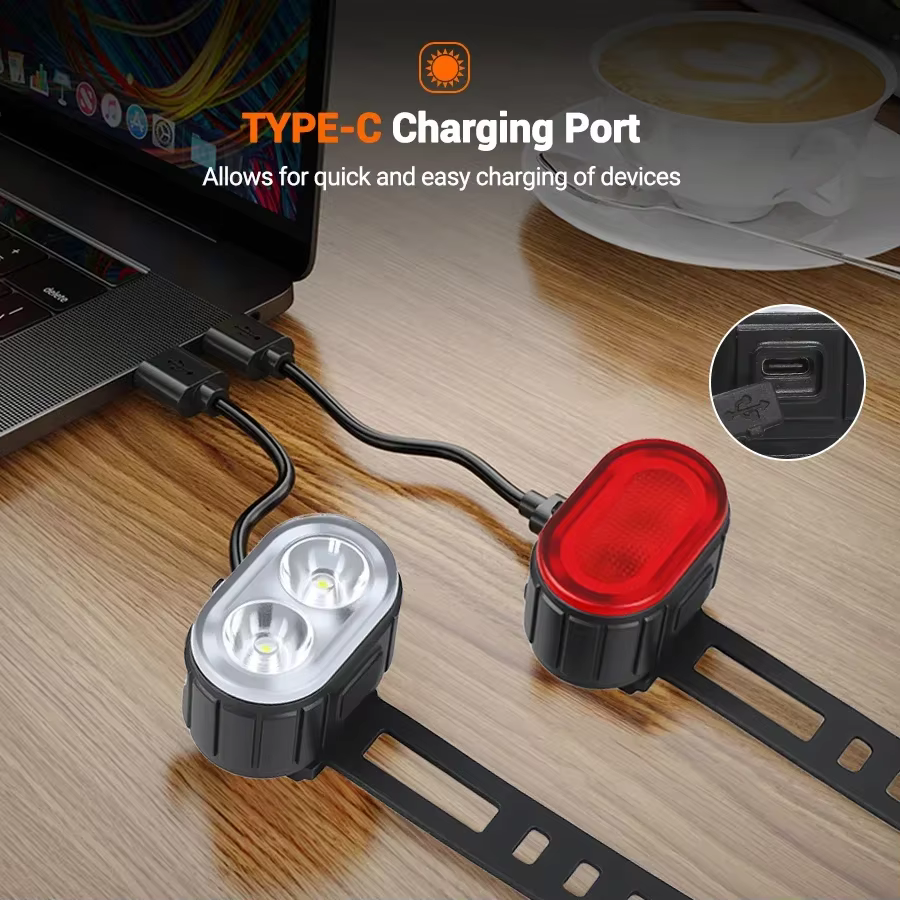 Heinast éclairage de vélo feux avant et arrière lampe