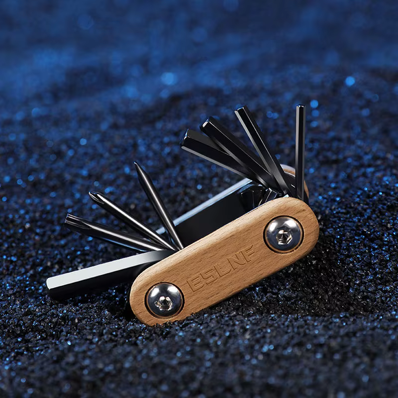 Kit d'outils de réparation de vélos en bois