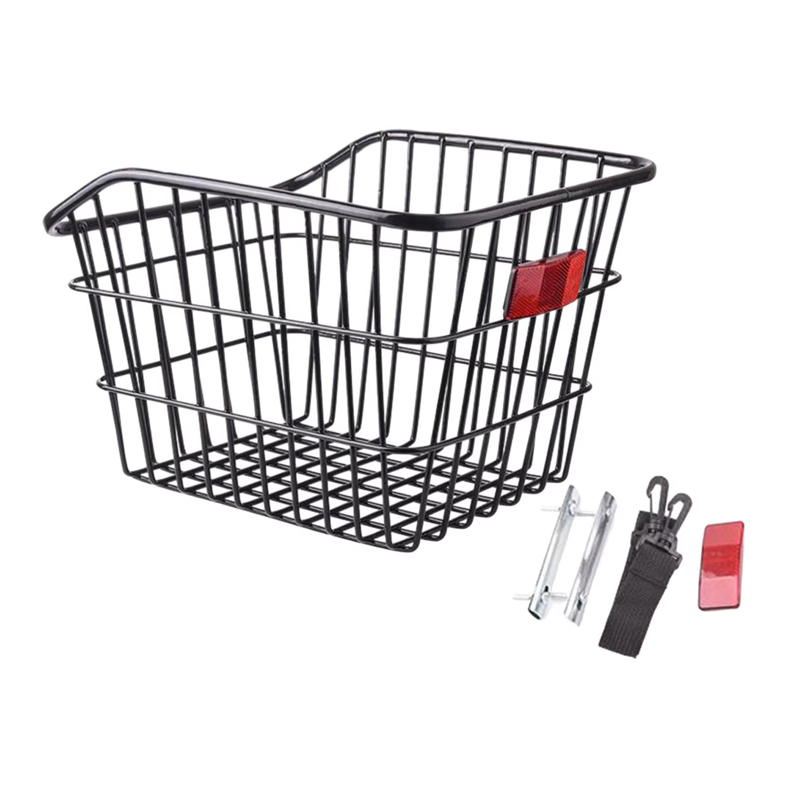 Panier de rangement arrière pour vélo en métal sans couvercle