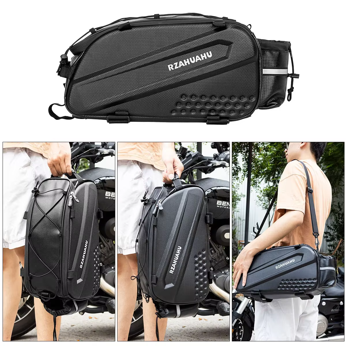 Sac de selle arrière pliable grande capacité pour vélos électriques et VTT