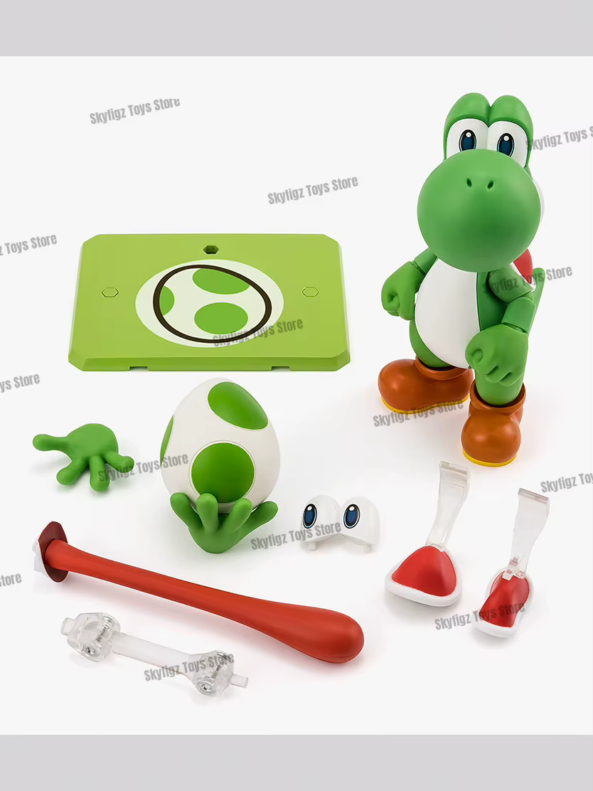 En stock Nouveau Pack d'accessoires de scène Bandai SHF Super Mario Mario Luigi Bowser Yoshi Collection de figurines articulées Cadeau