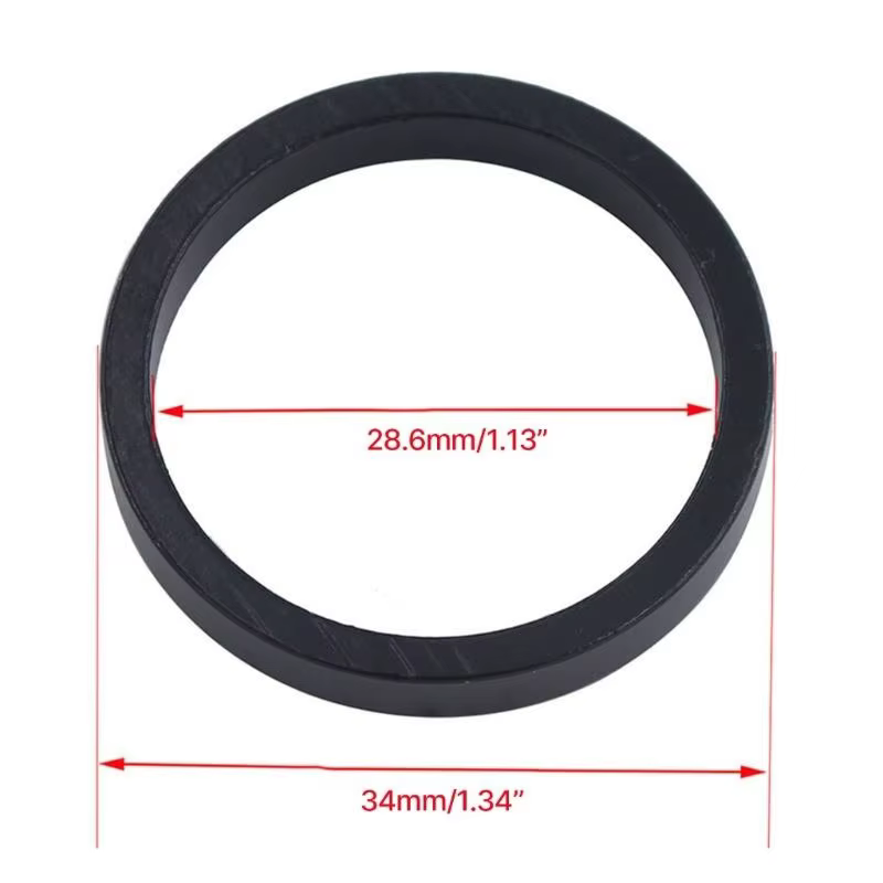 Rondelle de casque de vélo en alliage d'aluminium, 6 pièces/ensemble, rondelle de fourche avant de vélo de montagne, tige de vélo, entretoises de guidon, joint d'anneau 28.6mm