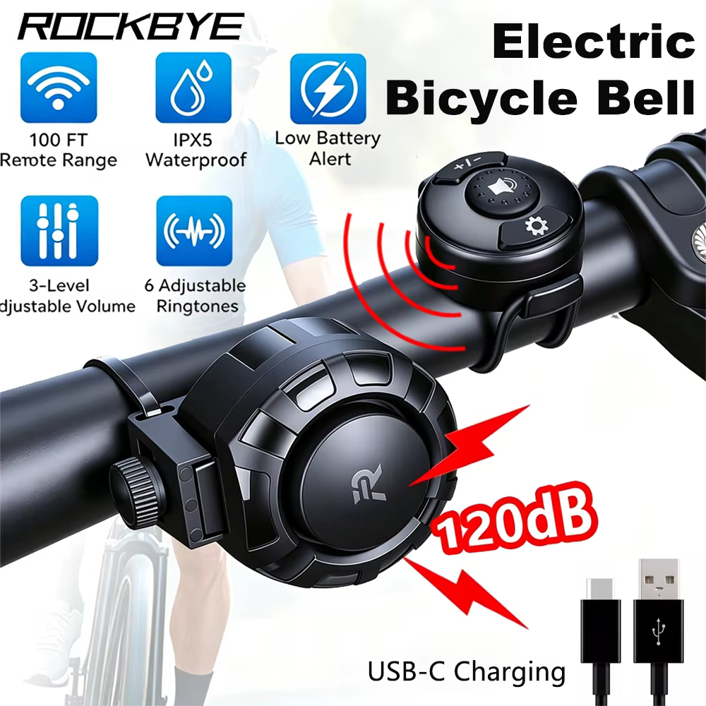 Sonnette de vélo électrique Rockbye 120 dB