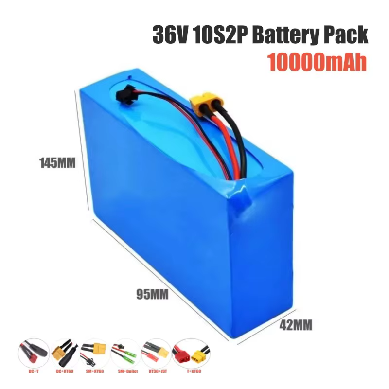 Batterie au lithium rechargeable 36V 10000mAh 10S2P avec BMS