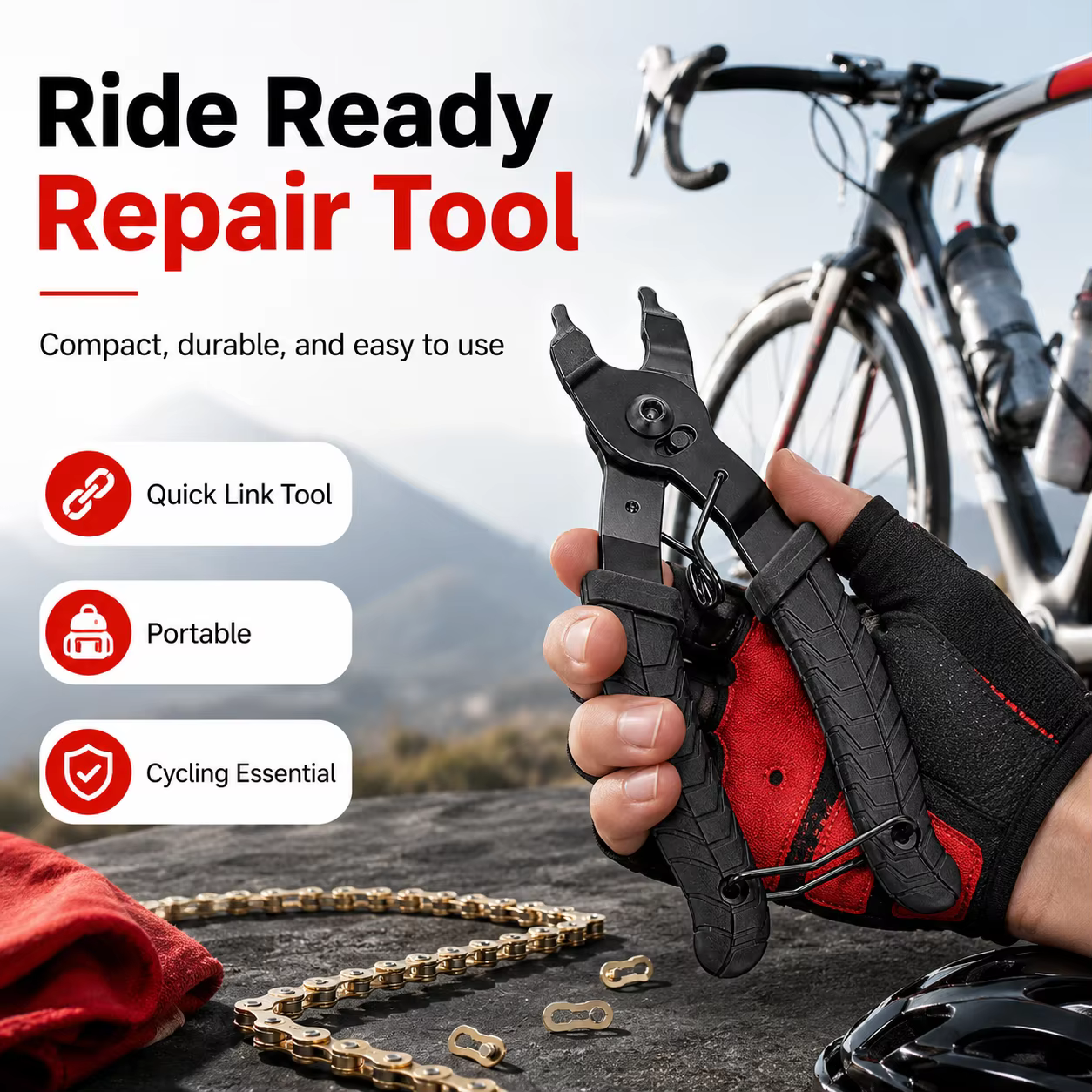 PINMOAP 1PC Pince à maillon rapide durable pour chaîne de vélo