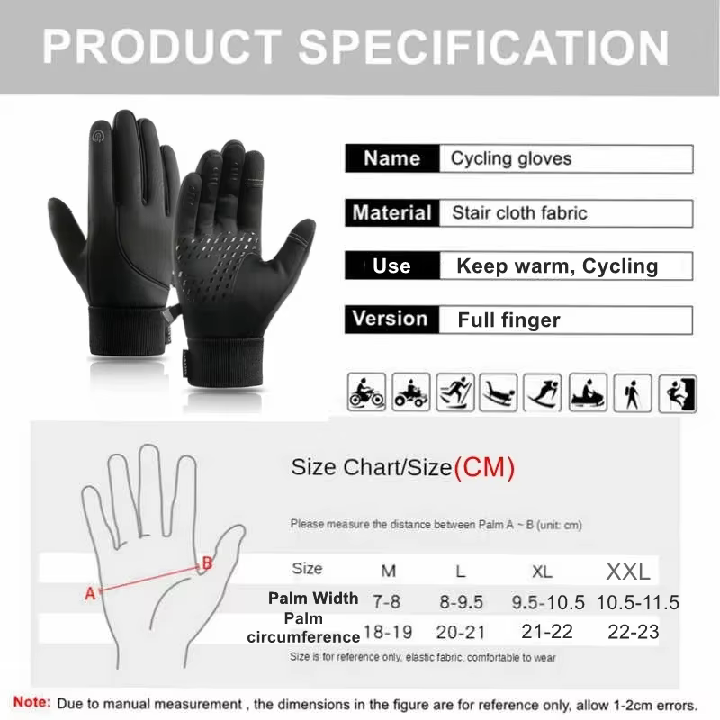 Gants de cyclisme imperméables pour l'hiver