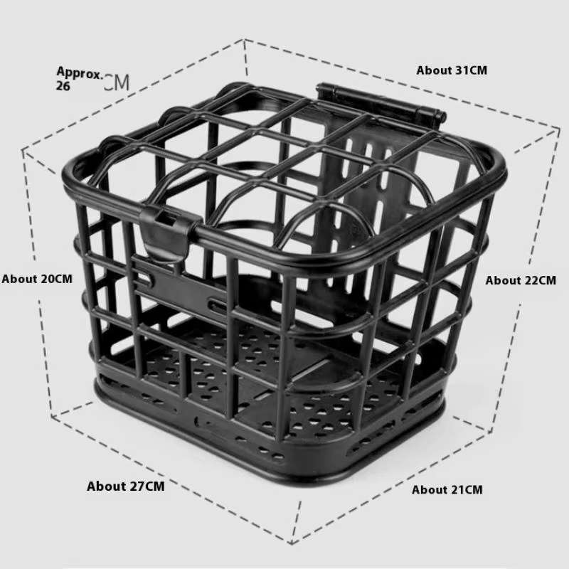 Offre spéciale 1 ensemble grande capacité Anti Extrusion vélo avant panier noir PC détachable