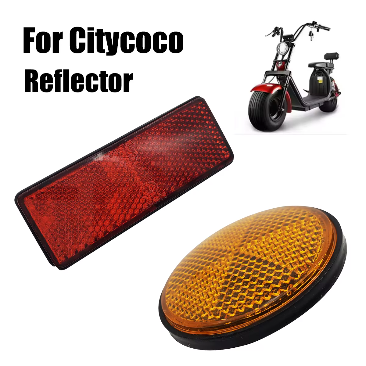 Plaque réfléchissante réflectrice pour Scooter électrique Citycoco Trike moto vélo véhicule cyclomoteur lumière