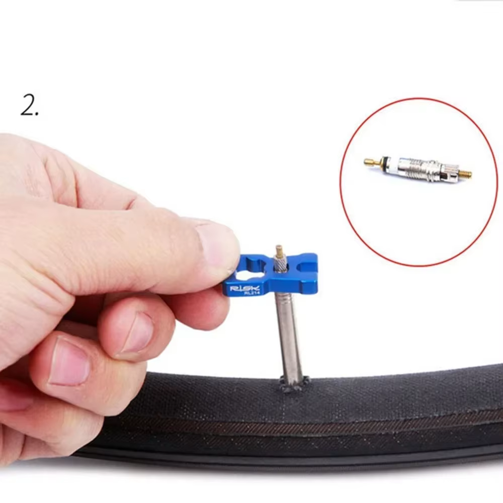 Outil de réparation de valve de vélo portable 4 en 1