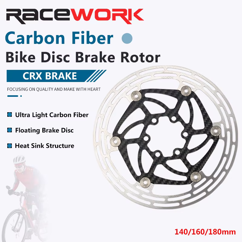 RACEWORK – Rotor de frein à disque de vélo en Fiber de carbone