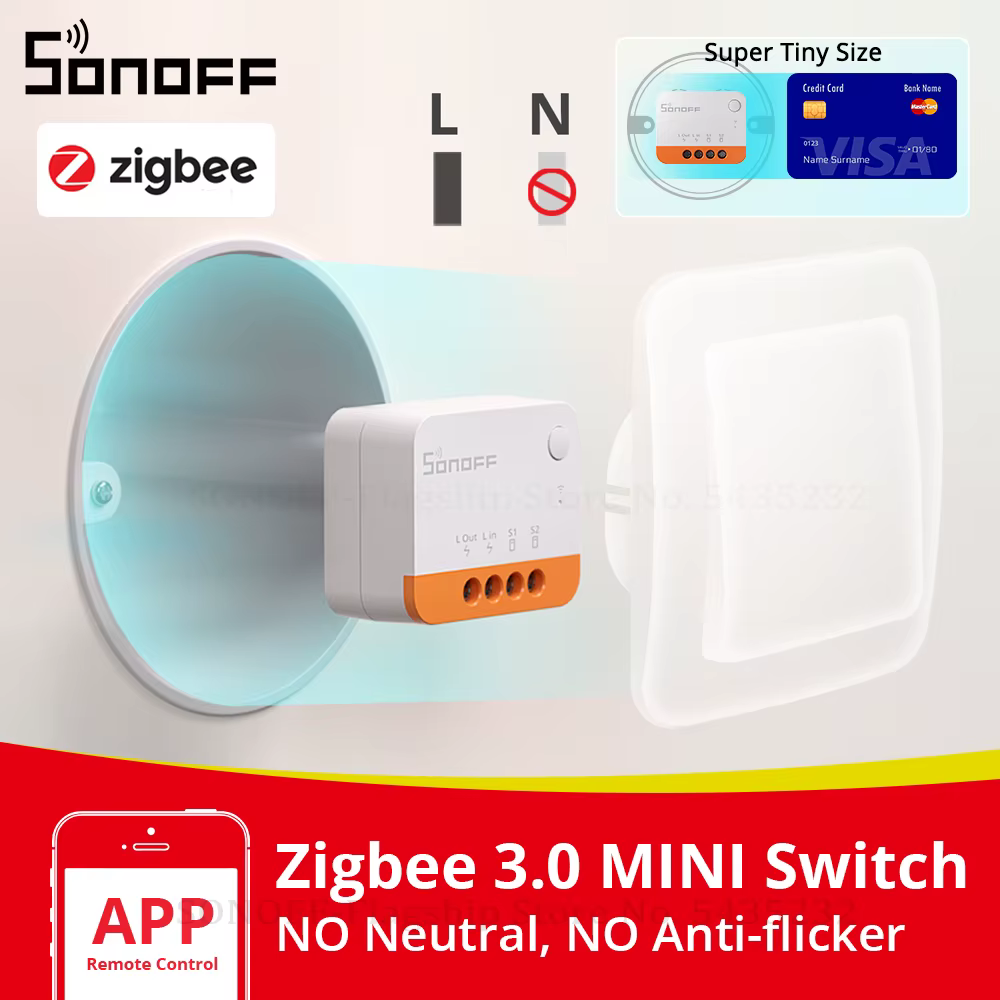 SONOFF ZBMINIL2 aucun fil d'al de melon requis Zigbee Smart Switch MINI Support 2 voies de contrôle eWeLink pour Google Home Alexa