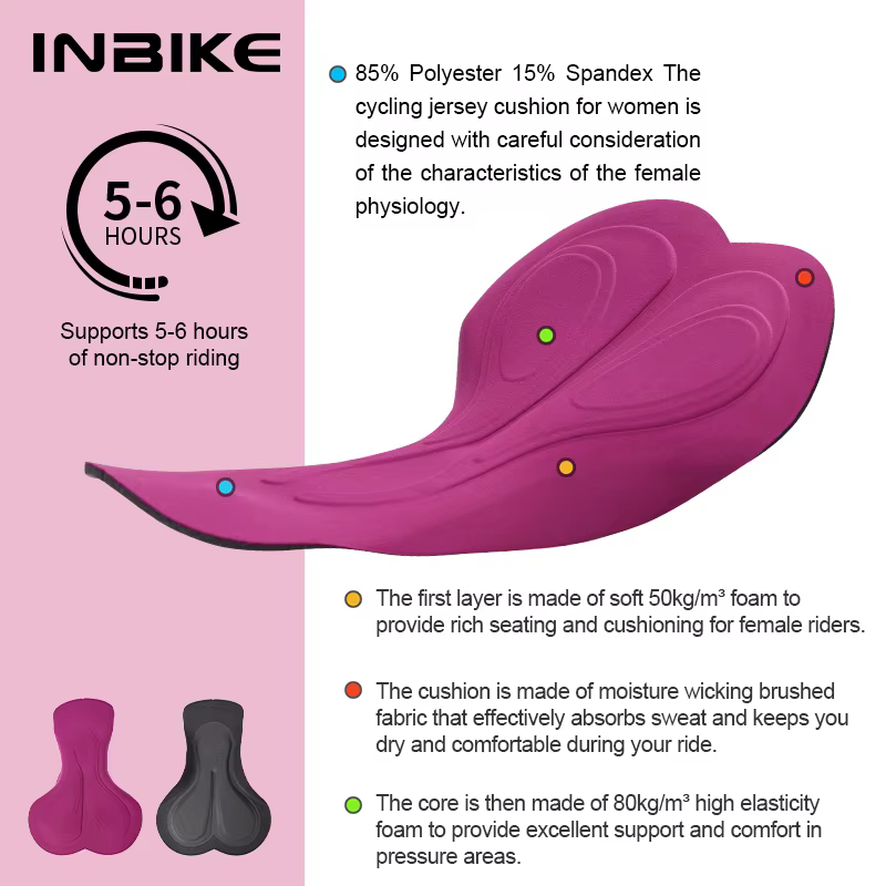INBIKE 2025 cuissard de cyclisme pour femme avec poches latérales salopette