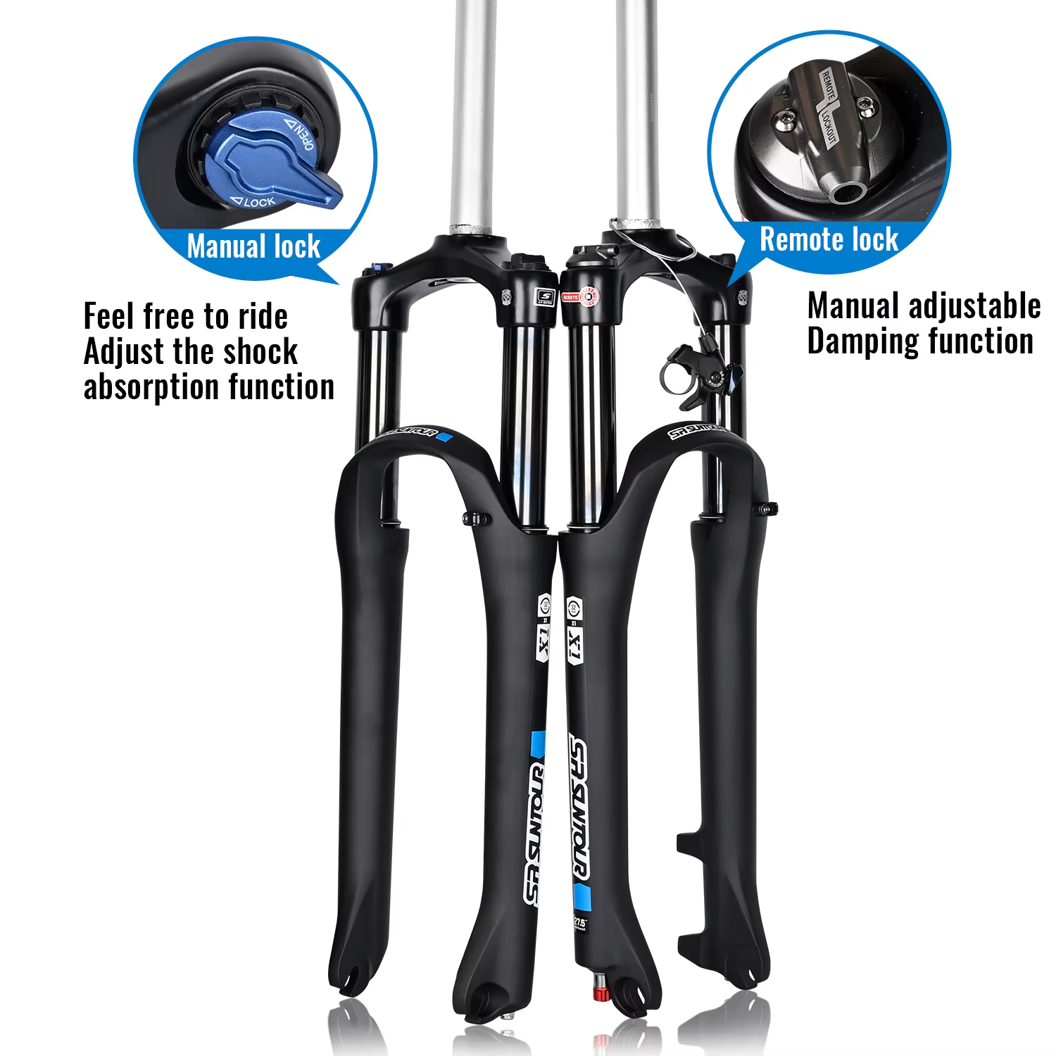 Fourche de suspension SR SUNTOUR XCR pour VTT