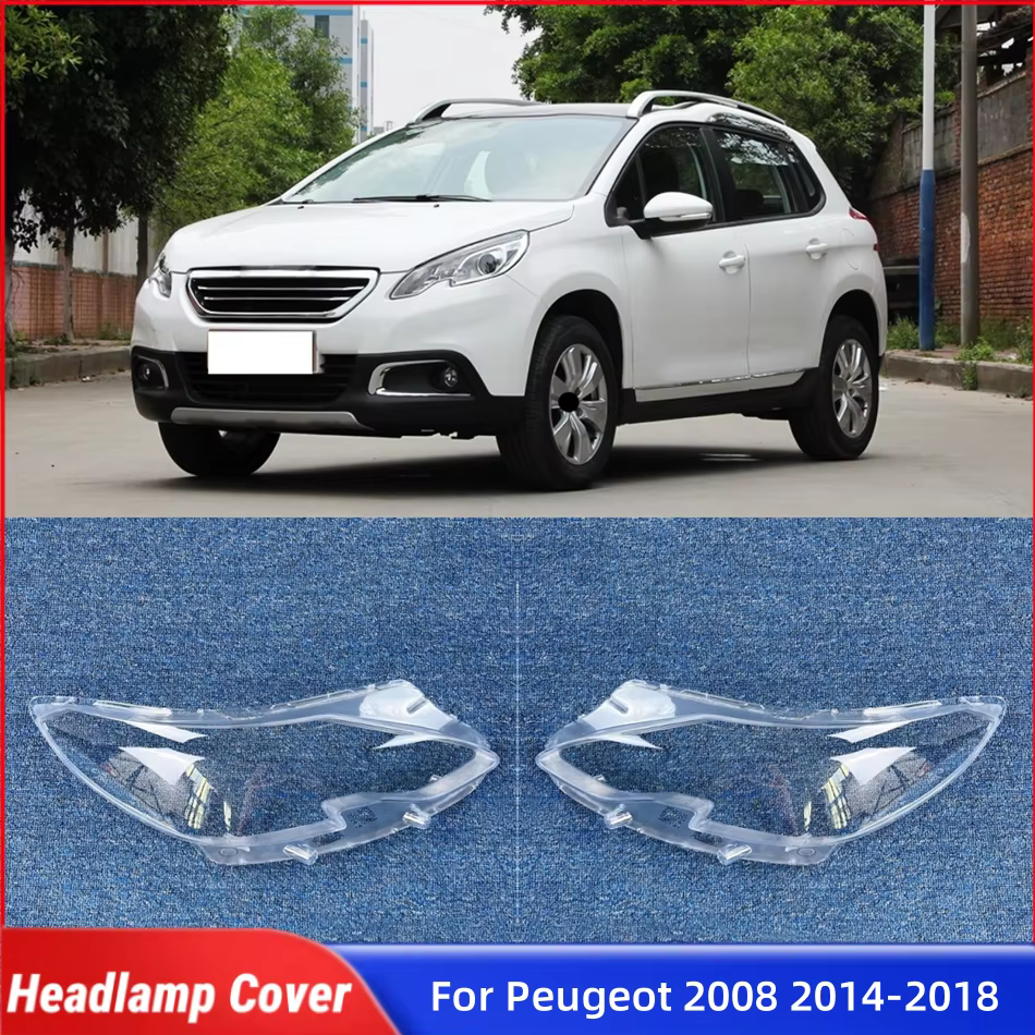 Pour Peugeot 2008 2014 2015 2016 2017 2018 accessoires de véhicule ombre phare phare couvercle en caoutchouc