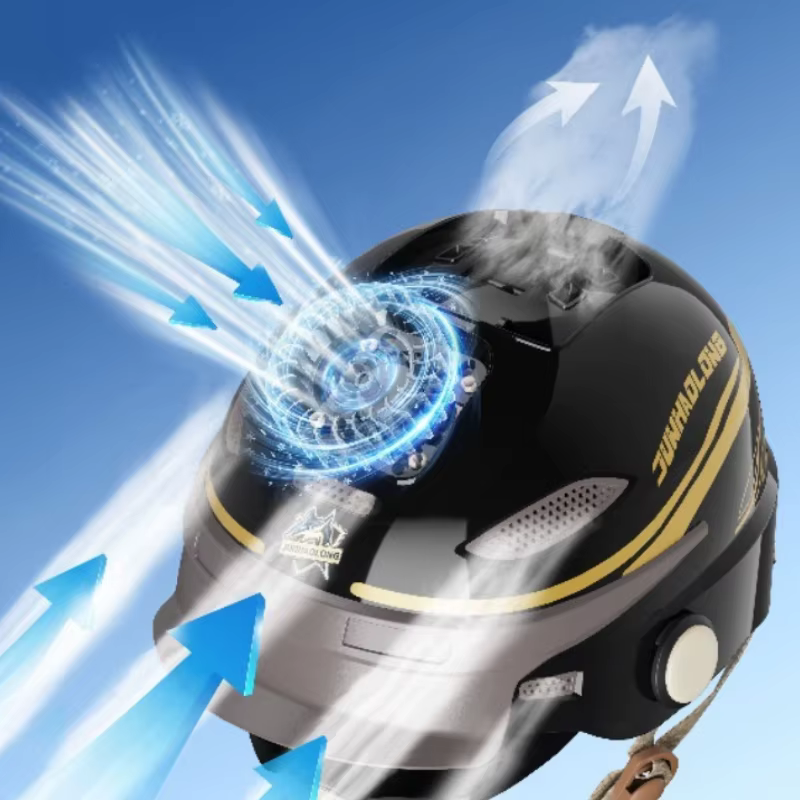 Nouveau casque demi-intégral intelligent et respirant pour l'été 2026 – Idéal pour la moto et les scooters électriques (sécurité homme et femme)