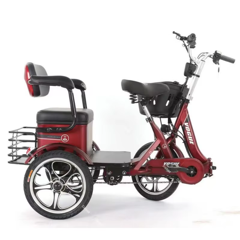 Tricycle électrique adulte pour passanger avec siège 48V 400W vélo de ville
