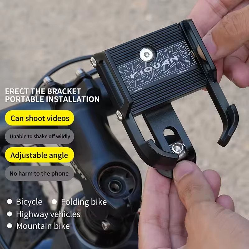 Support de téléphone en alliage d'aluminium pour vélo de route