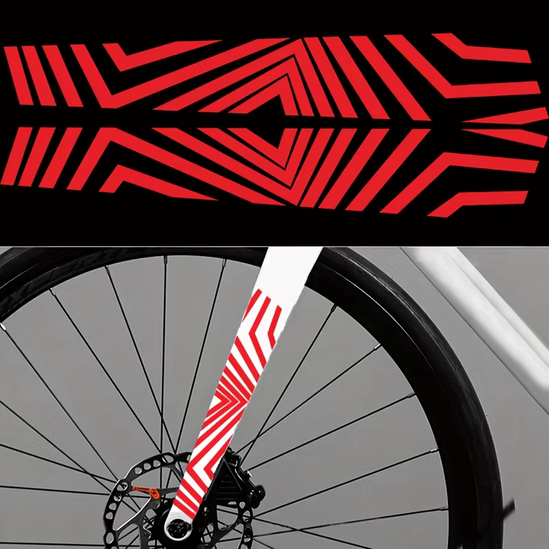 Autocollant en vinyle 2D plat pour vélo et moto, imperméable et auto-adhésif pour cadre de vélo de route et moto, facile à appliquer et à utiliser