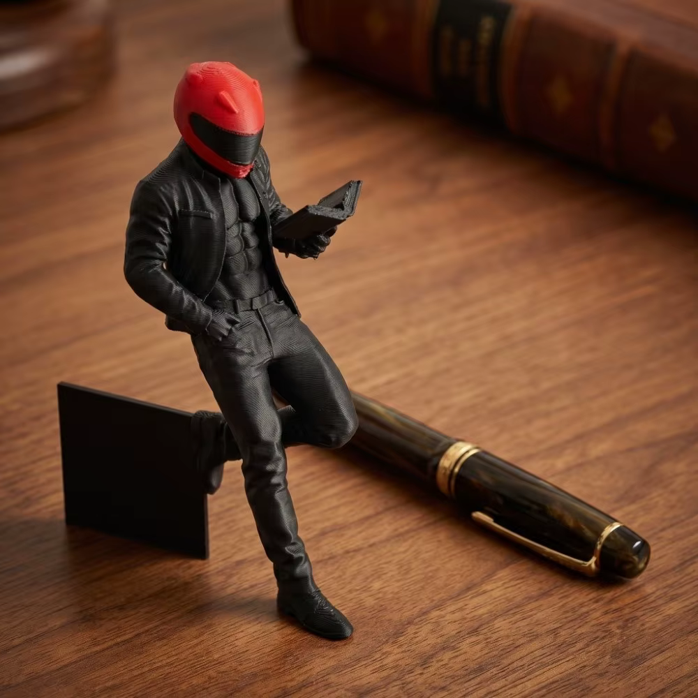 Porte-livres 3D imprimés en forme de motard cool