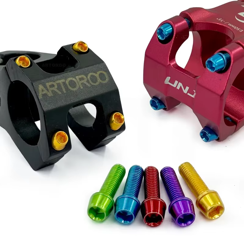 Vis de guidon de vélo multicolores en acier inoxydable M5 * 18MM