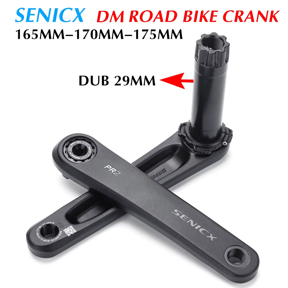 Pédalier de vélo de route SENICX – Bras 165/170/175 mm pour 10/11/12 vitesses | Compatible avec le support inférieur