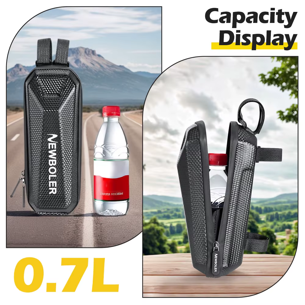 NEWBOLER 0.7L Scooter électrique avant sac étanche Velcro sangle libération EVA