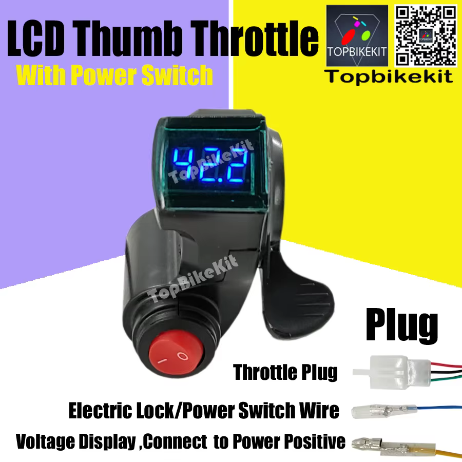 Accélérateur de pouce pour vélo électrique 12V-84V