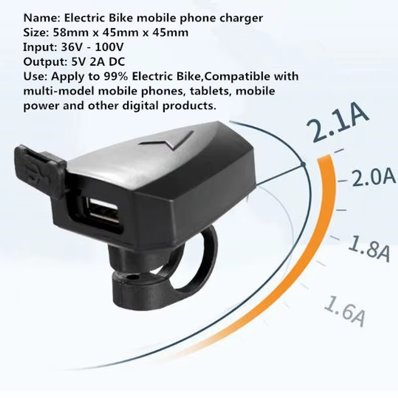 Chargeur USB pour vélo électrique