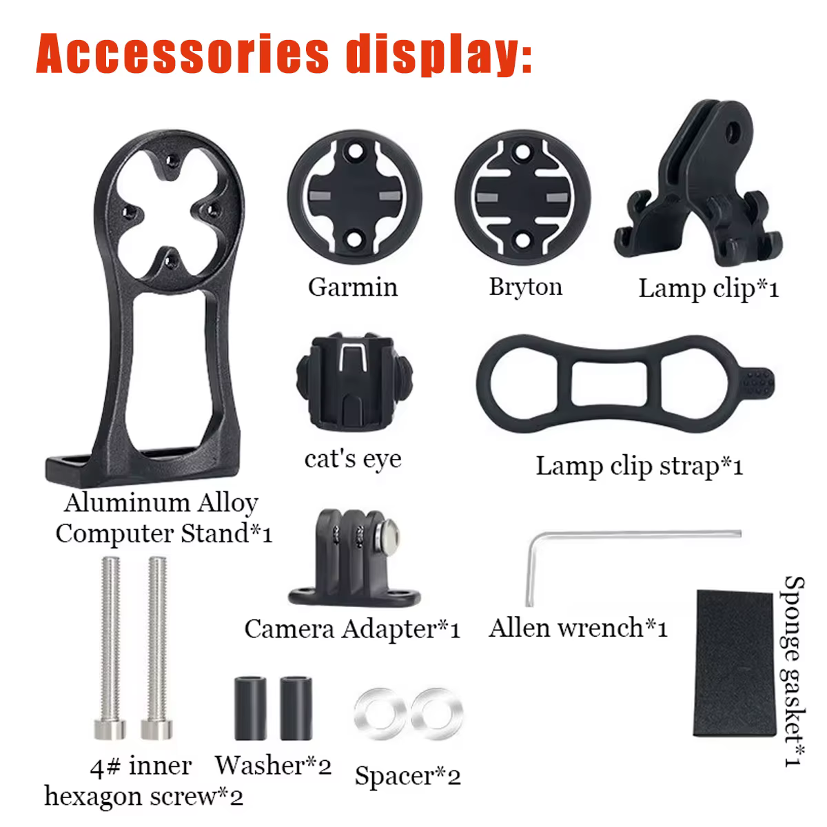 Support de guidon de vélo en alliage d'aluminium pour compteur de vitesse et fixation de phare