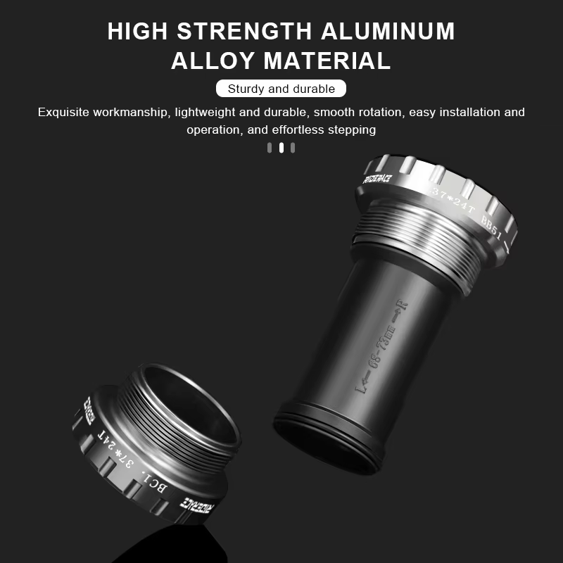 RIDERACE support de pédalier de vélo roulement scellé 24MM BB SET BC1.37-24T BB51 BB52 filetage 68-73mm pour arbre central de VTT