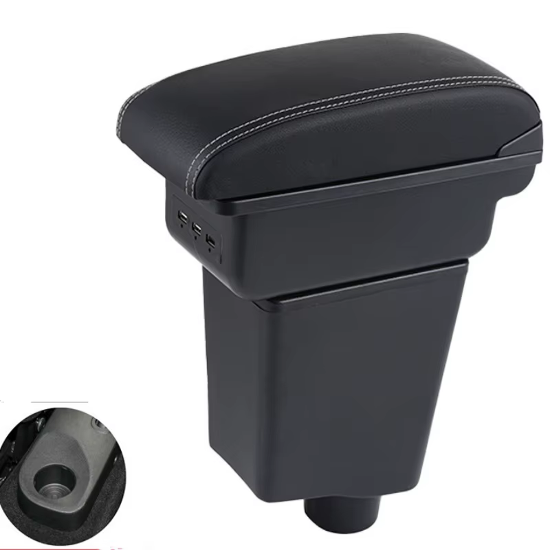 Boîte d'accoudoir de voiture pour Renault Clio 4 Captur Clio 3 III IV avec porte-gobelet, rangement, USB et cendrier – Accessoire