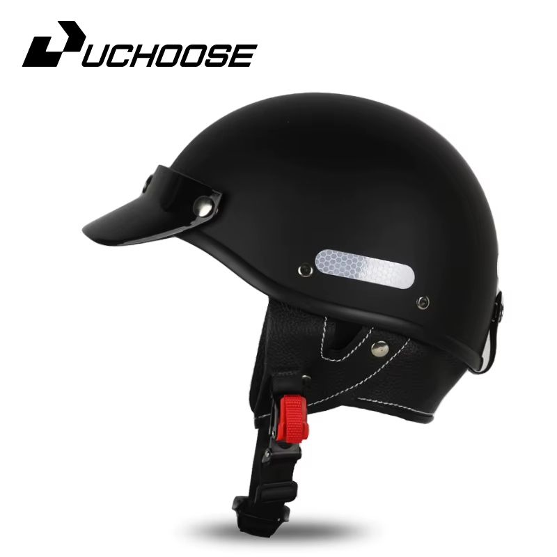 Casque de moto vintage ​ Demi-casque Cruiser pour hommes