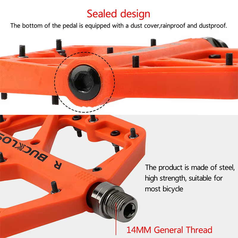 BUCKLOS pédales DU roulement vélo pédale plate-forme ultraléger en Nylon route VTT