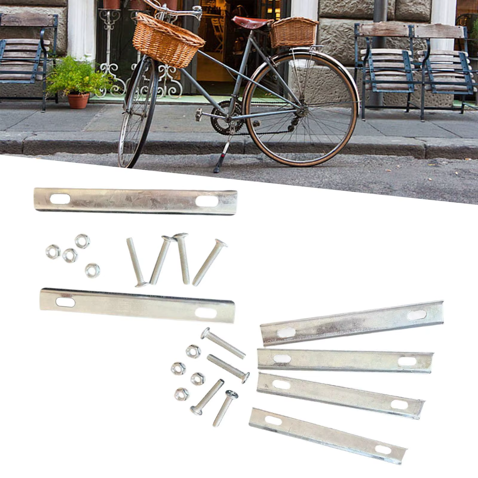 Kits de fixation de panier arrière de vélo en fer