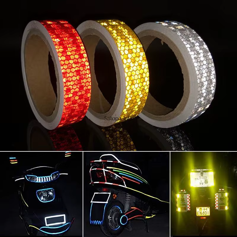 Bande autocollante réfléchissante fluorescente pour roue de vélo vtt