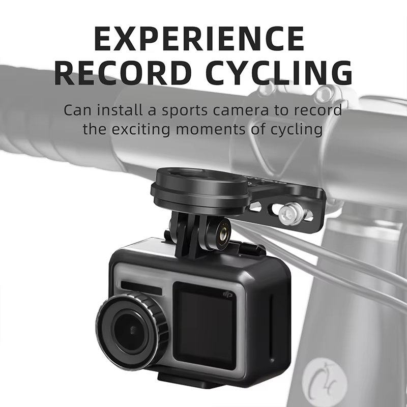 CYCLAMI support de guidon de vélo à montage avant étendu pour adaptateur NiteRider caméra d'action sportive Garmin XOSS G + IGSPORT RAVEMEN
