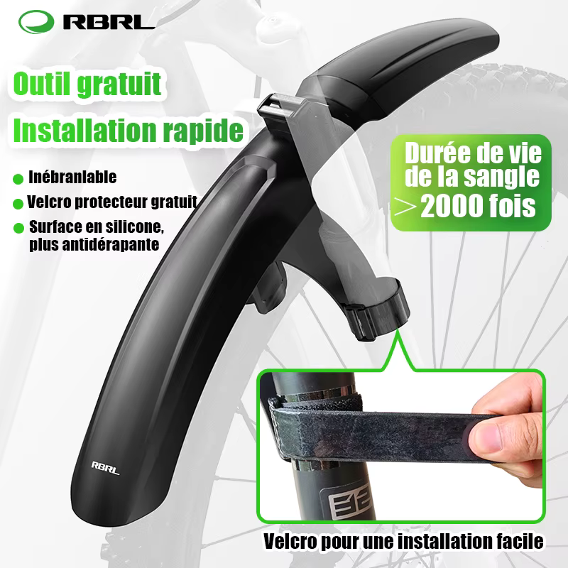 RBRL garde-boue de vélo élargi étendu Compatible avec 3 "largeur de pneu 26-29