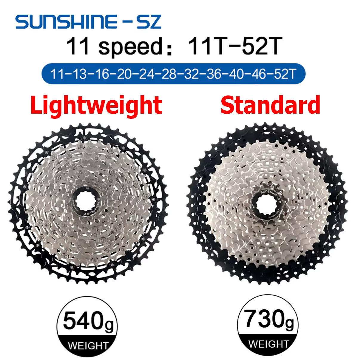 Sunshine – Cassette de vélo de montagne 11S