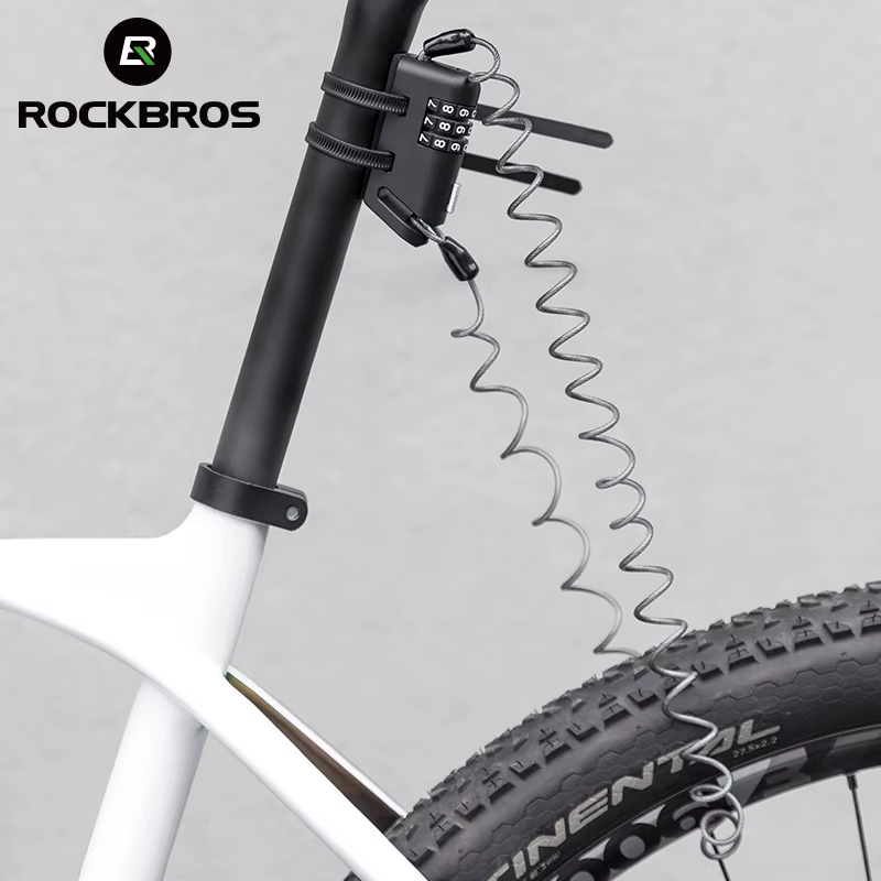 ROCKBROS Mini serrure de vélo à combinaison de 3 chiffres mot de passe antirouille légère Portable multifonction