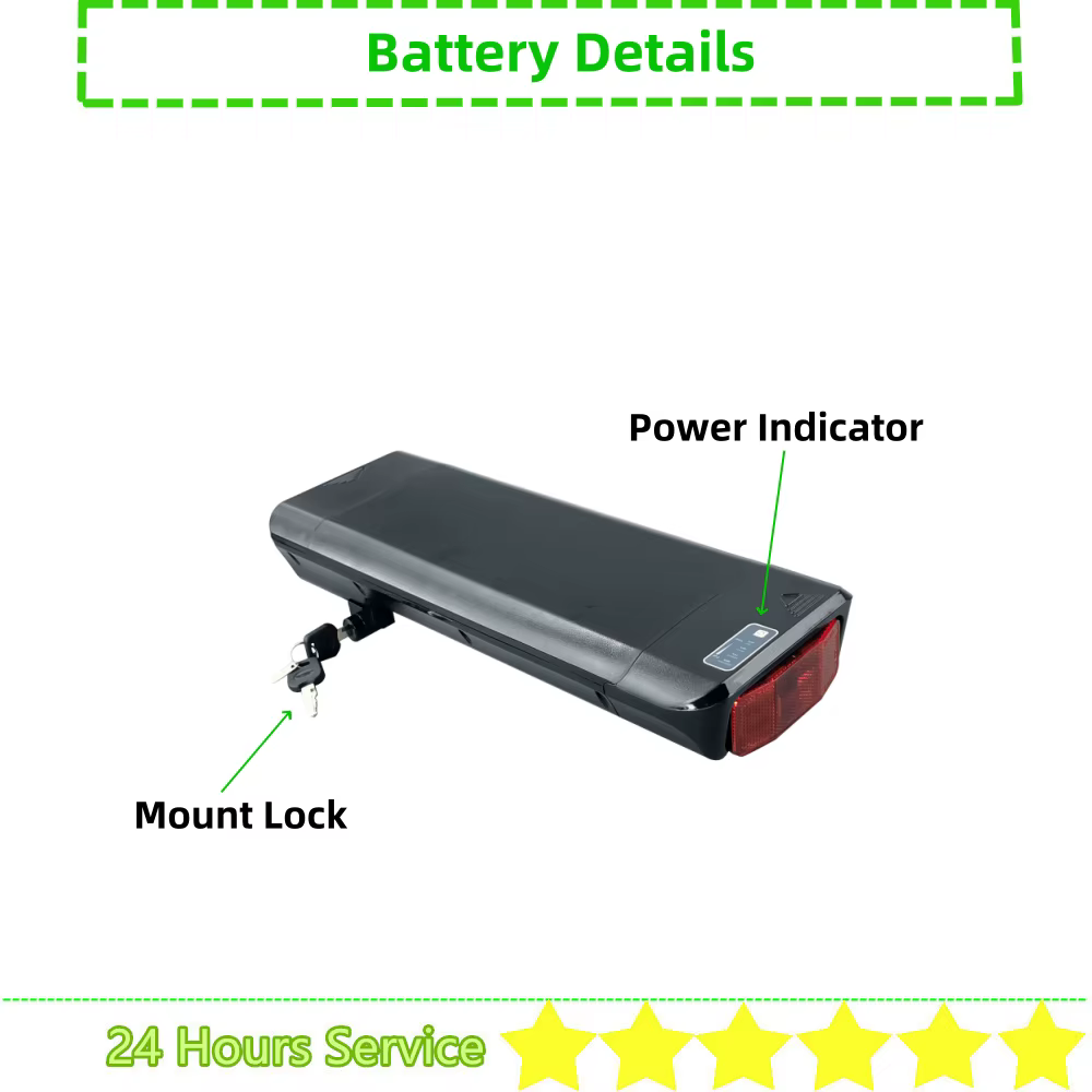 Elcykel 28 "batterie de vélo électrique de ville 36V 10.4Ah 10Ah 12Ah 14Ah montage de support