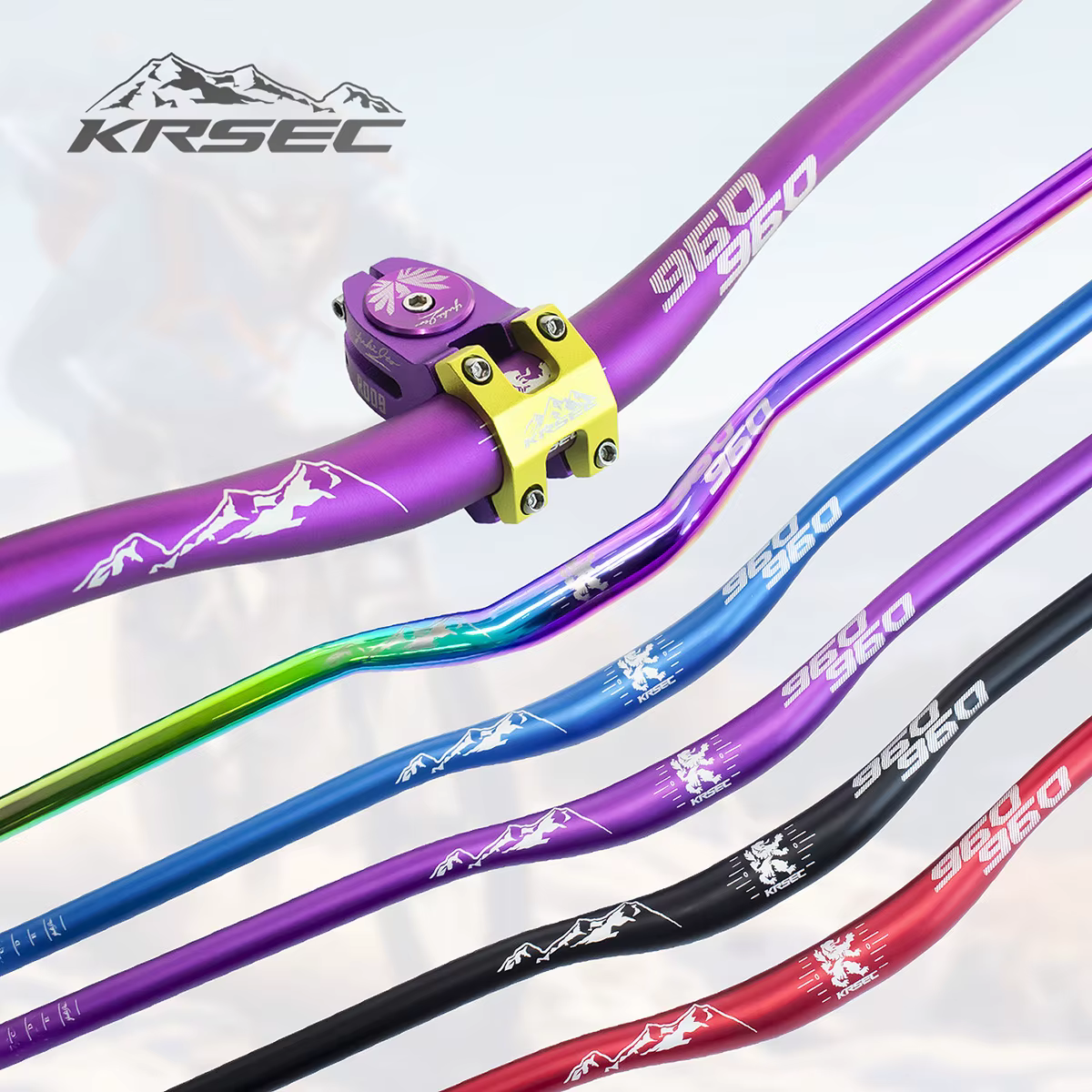 KRSEC 31.8mm VTT guidon en alliage d'aluminium vélo Riser