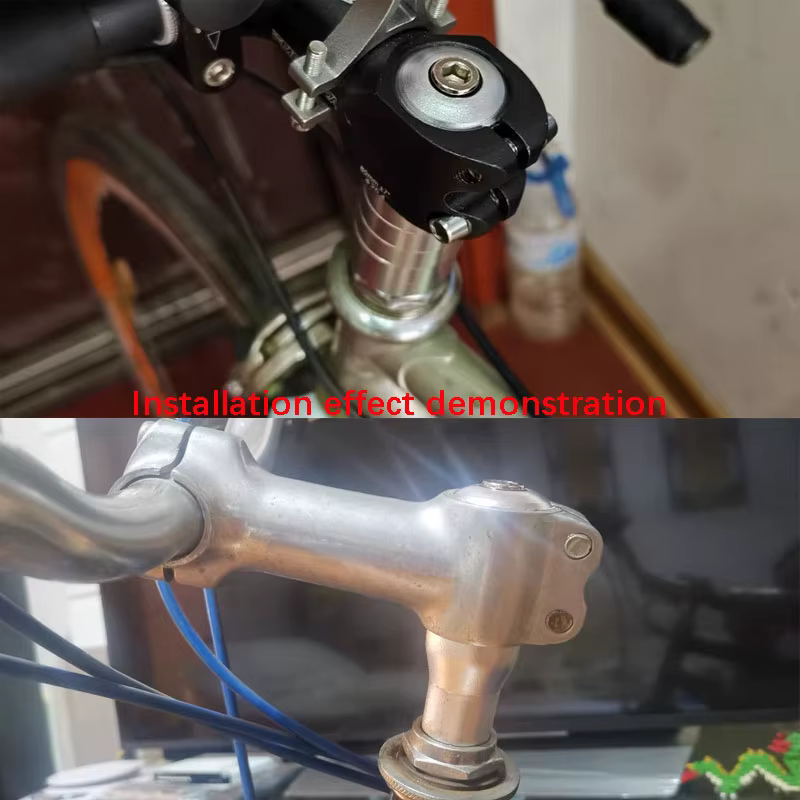 Prolongateur de tige de fourche de vélo 22,2 mm en alliage d'aluminium, adaptateur de rehausseur de tige de vélo de route et VTT pour tubes de direction sans filetage 1 1/8 pouces