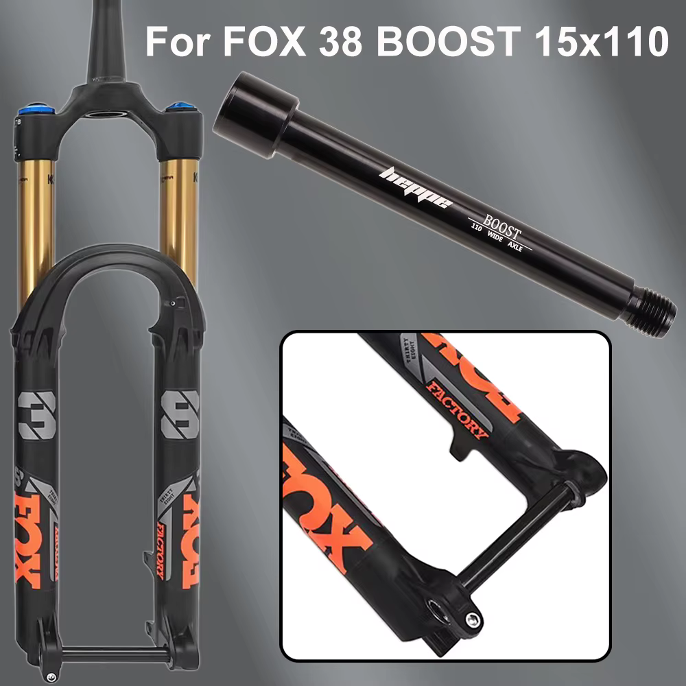 HEPPE vélo 15x100/110 20x110 axe traversant vtt fourche avant à travers l'essieu pour FOX 32/34/36/38/40 fourche avant vélo axe de moyeu de roue avant