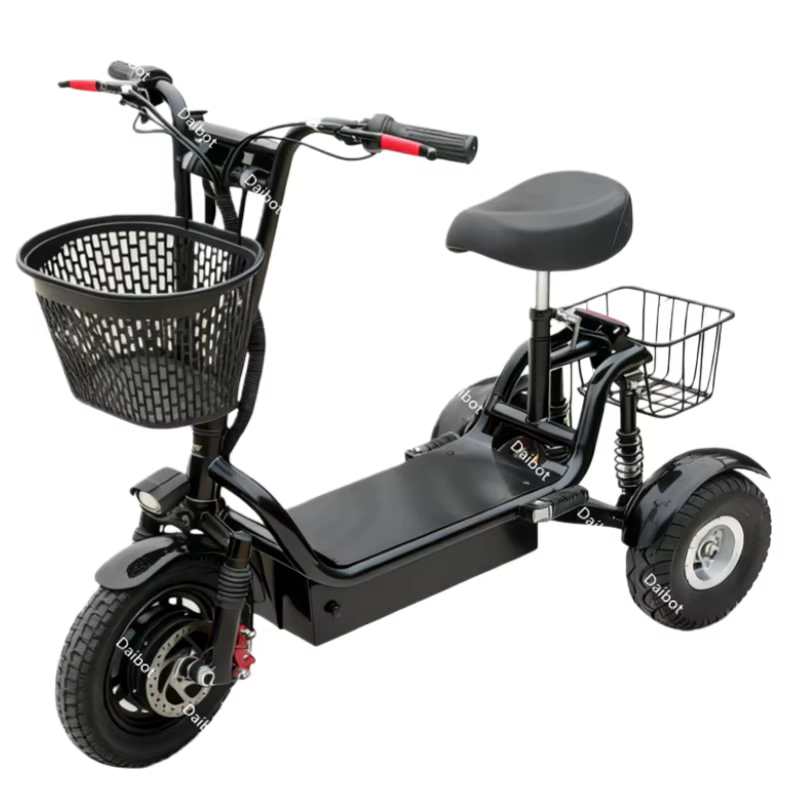 Scooter de mobilité pliant de mode longue portée 60km famille légère avec 2 paniers 800W Scooter électrique à 3 roues pour les femmes adultes