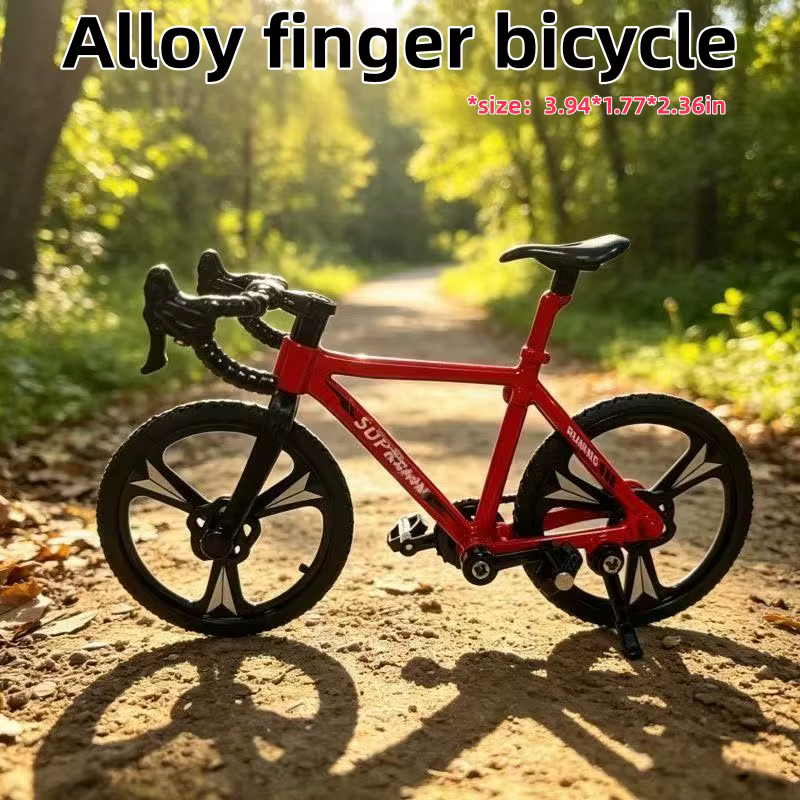 Mini modèle de vélo en alliage - Vélos de montagne et de route en plusieurs couleurs, jouet créatif pour les 14 ans et plus